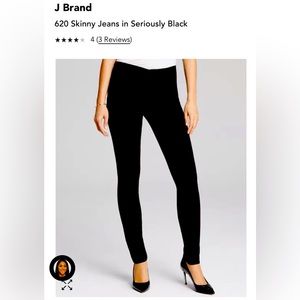 J Brand Skinny Jean in Seriously Black Size 31